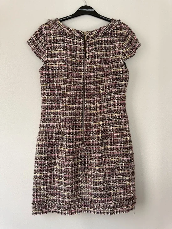 Karl Lagerfeld Paris boucle tweed sheath dress Size 10 Multi Color EUC - Picture 11 of 16